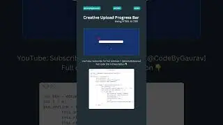 Smooth Upload Progress Animation Using HTML & CSS! 🚀 