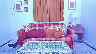 Man laying on couch