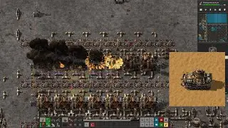 Factorio - Satisfying Tank Rampage Through My Megabase