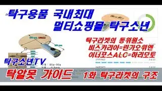 [탁구소년TV 탁알못 가이드] 1편 탁구라켓의 구조  (탁구라켓의 동위원소 비스카리아=린가오위엔)
