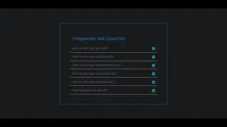 Build a FAQ Accordion Menu Using CSS | How to Create FAQ Accordion Menu Tabs | HTML5, CSS3 & jQuery