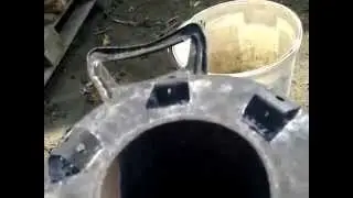 Лёгкая переносная печь для рыбалки.