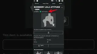 How To Get BURBERRY LOLA ATTITUDE FOR FREE On Roblox! 