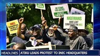 2023 ELECTIONS: Atiku Leads Protest To INEC Headquaters