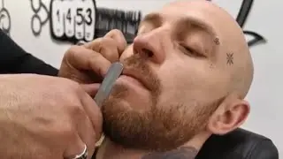 OLD SCHOOL Razor HEAD SHAVE beard LINE UP barber Turko