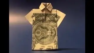 Standing T-Shirt Dollar Bill Origami Tutorial - How to make a stand-up Money Shirt