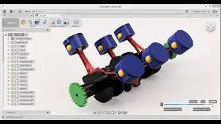 Design of V6 ENGINE + WORKING (PART-2) -FUSION 360 Tutorial