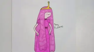 Рисуем принцессу Бубльгум - Время приключений | Draw princess Bubblegum - Adventure time