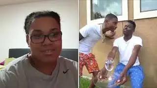 FunnyMike last to drop the glass of water wins 10’000 dollars *HE AET A CRICKET* (reaction video)