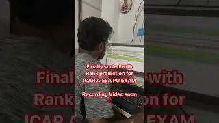 ICAR rank prediction for ICAR PG EXAM-2024.  #icarpg