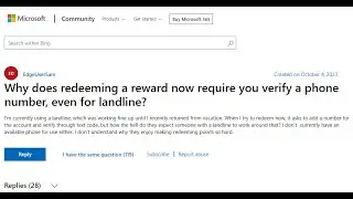 Microsoft Bing Rewards redemption Requires Real Phone Number.  NO VOIP like Google Voice