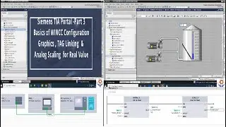 Siemens TIA  Portal - Part 3 | Introduction of WINCC SCADA | Analog Scaling & Tag Linking 