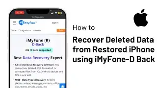 How to Recover Deleted Data from Restored iPhone iMyFone-D Back