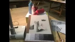 Still-Life Unit Final Project: Step 4: Adding Value (Spanish/English)