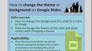 How to change the theme or background (to single or all slides) in Google Slides.