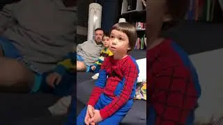 William and Bentley are speaking english to daddy