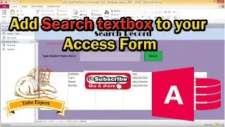 How to add search text box to access form