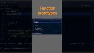 Functions prototypes  in C language