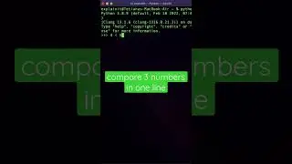 How to compare 3 numbers in one line in Python