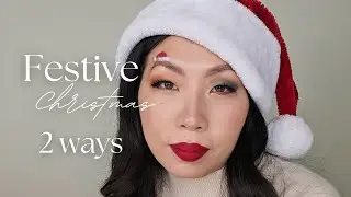 Christmas Makeup for Monolid Eyes | 2 Different Looks