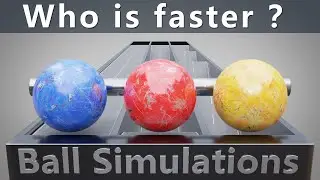 Marble Run Animation - Gravitational Illusions - Blender Rigid body simulation
