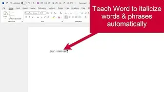 Let Word AutoCorrect auto-italicize legal terms