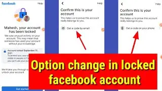 get a code by email to get a code on your phone option kaise change karen facebook account unlock ||