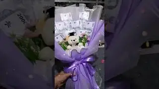 buket uang mix boneka #youtubeshorts #buketbonekauang#buketwisuda