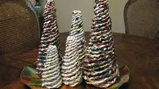 Rolled Paper Christmas Trees