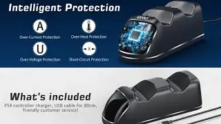 PS4 Controller Charger Dock Station, OIVO Playstation 4 PS4 Controller Charging Dock Station