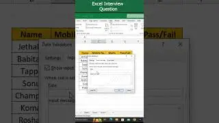 Display Input Message #exceltricks #excel #exceltips #excelshorts #shorts