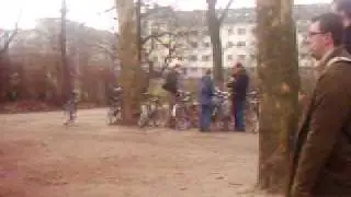 Cologne University - In front of the refectory, Febr. 2004
