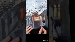 Как нарисовать капли дождя акварелью