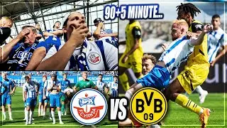 KRISE UND SCHOCK IN LETZTER SEKUNDE... Hansa Rostock - Borussia Dortmund II Stadion Vlog