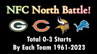 NFC North Battle! Total 0-3 Starts 1961-2023