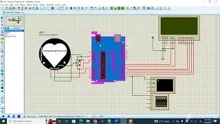 Measurement of Heartbeat using Module of Heartbeat sensor | Arduino | Proteus