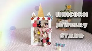 DIY unicorn jewelry stand. idea of ​​what to make from a folder for photos. #unicorn #diy #idea