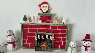 Create a paper Advent calendar Fireplace