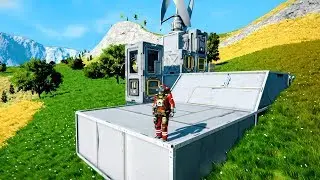 BUILDING AN ORE DETECTOR FOR MY STARTER BASE IN SPACE ENGINEERS SURVIVAL - Space Engineers Gameplay