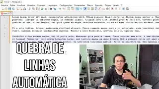 Quebra de linha no notepad++ | Quebrando linhas automaticamente no notepad