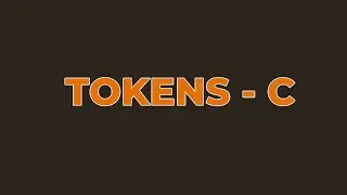 Tokens in C | C programming Tutorial | UGC NET Computer science