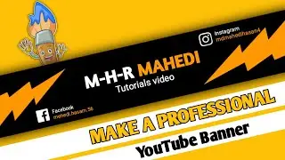 How to make a professional youtube banner in PixelLab || YouTube banner