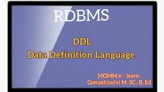 DDL in dbms/ Data Definition Language.. /DDL Commands