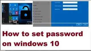 How to Set Password on Windows 10 || Set Password on Laptop