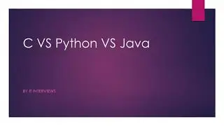 C Vs Python Vs Java