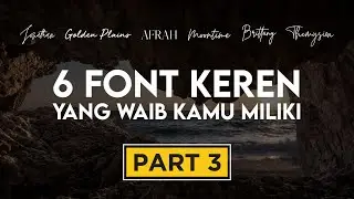 Font Keren Buat Quotes, Tipografi, Logo atau Desain Baju/Kaos PART 3 | FREE DOWNLOAD FONT
