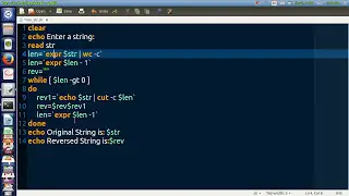 Shell Script to find the reverse of the string