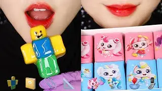 ROBLOX FOOD, SUGAR FONDANT, CUTE ICE CREAM EATING SOUND ASMR 📐