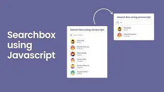 JavaScript Search Bar | Search box with Filter using HTML, CSS, and JavaScript