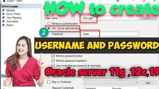 SQL tutorial 61 | How to create a USERNAME and PASSWORD in SQL (Oracle)